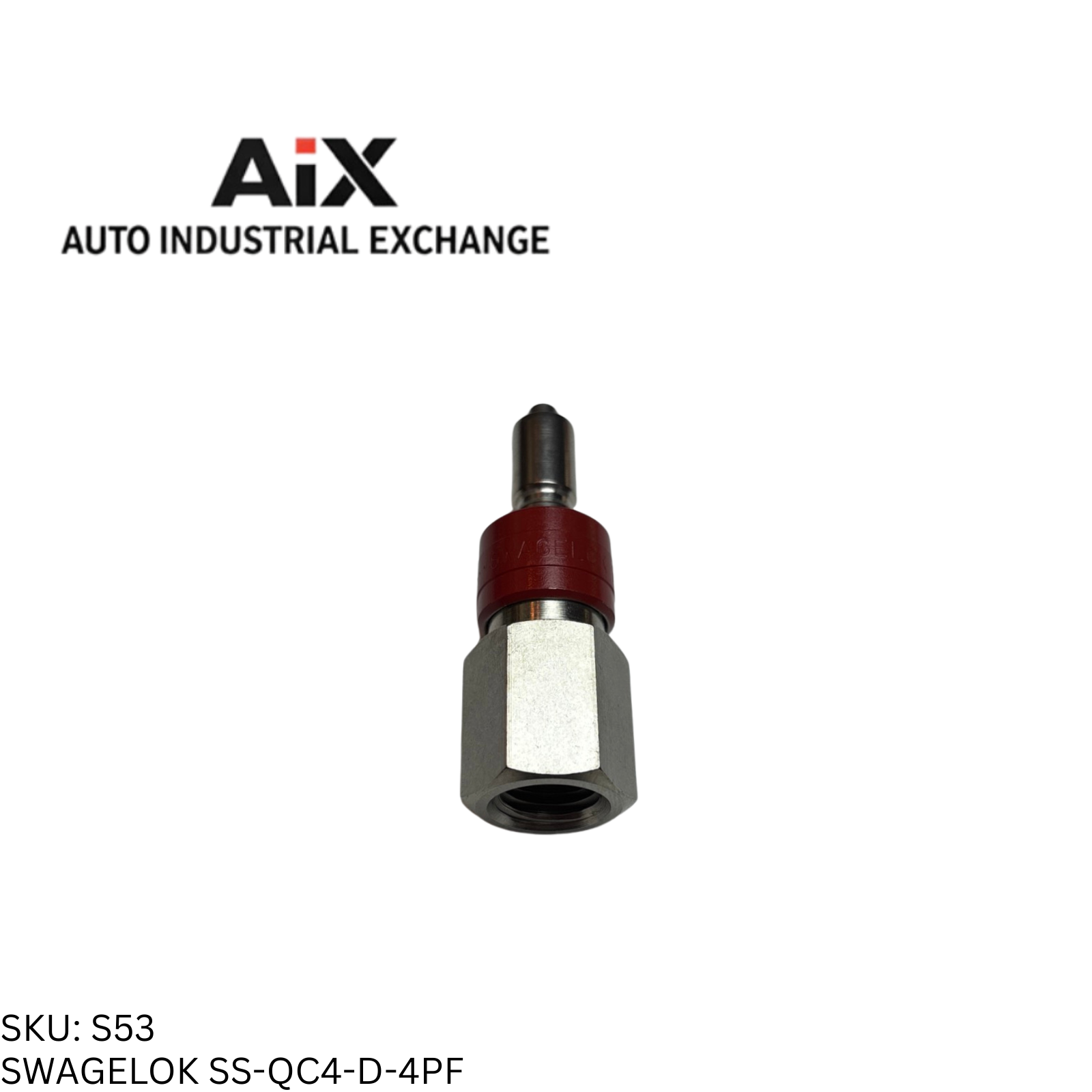 Swagelok SS-QC4-D-4PF Stainless Quick Connect Stem with Valve 1/4 Female NPT