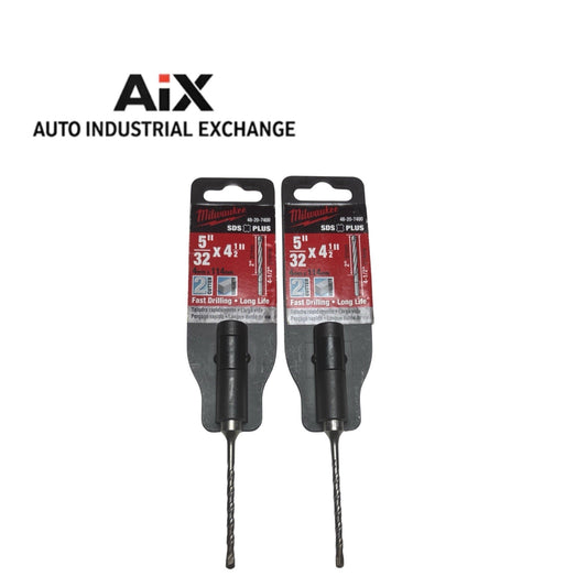 Lot of 2 Milwaukee 48-20-7400 SDS Plus 5/32” x 4” Rotary Hammer Drill Bits New