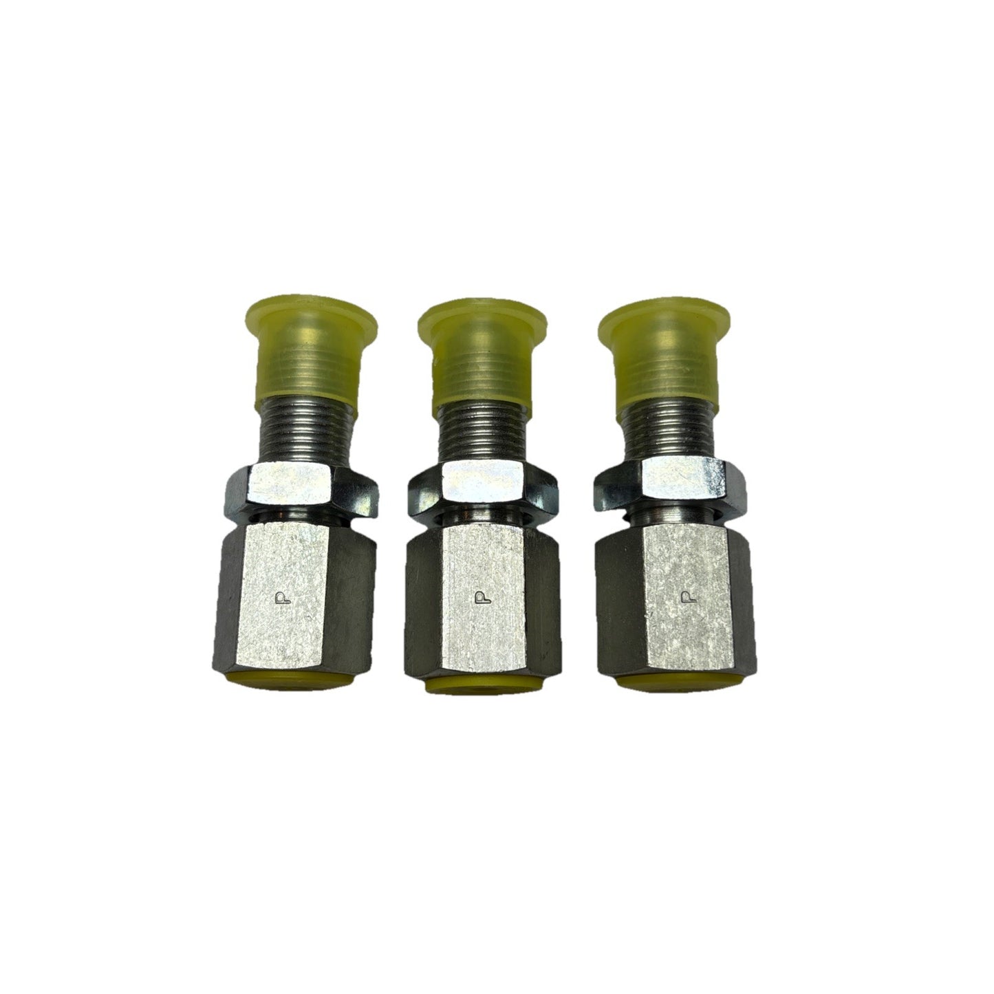 Lot of 3 Parker 6 WGTX-WLN-S JIC 3/8” Flare x 1/4” NPT Bulkhead Steel Fitting