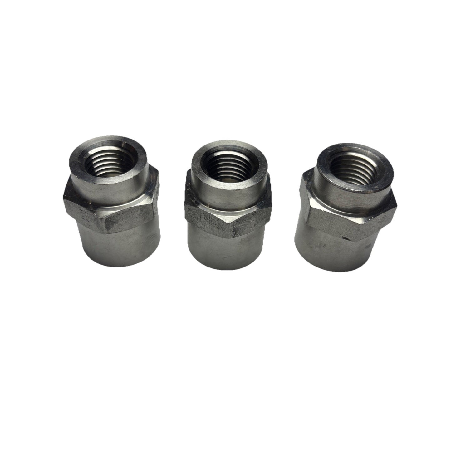 Lot of 3 Parker 3/8 x 1/4 GG-SS NPT Female Coupling Stainless Steel Adapters