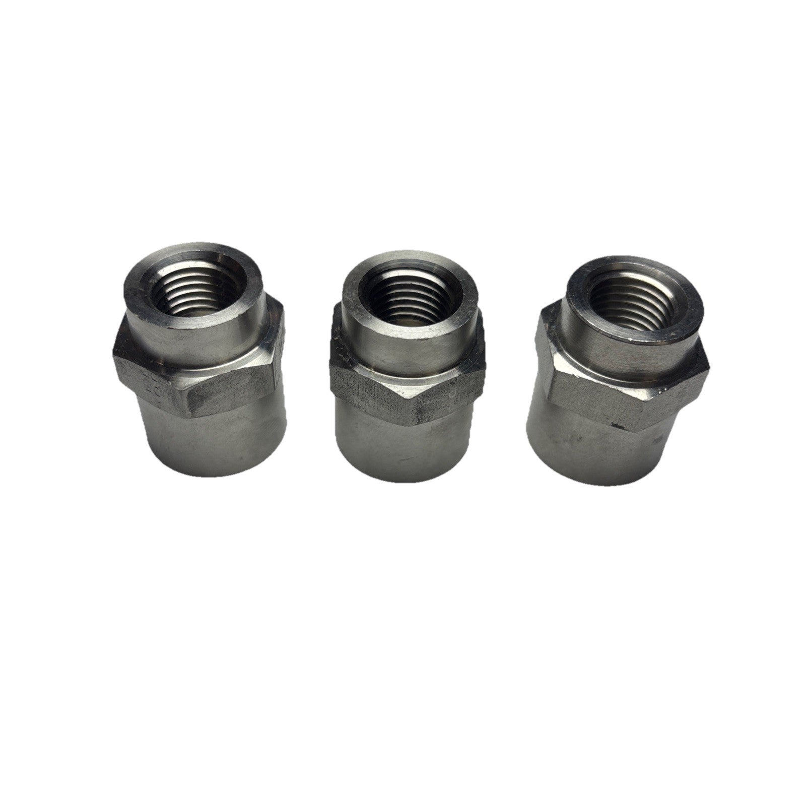 Lot of 3 Parker 3/8 x 1/4 GG-SS NPT Female Coupling Stainless Steel Adapters