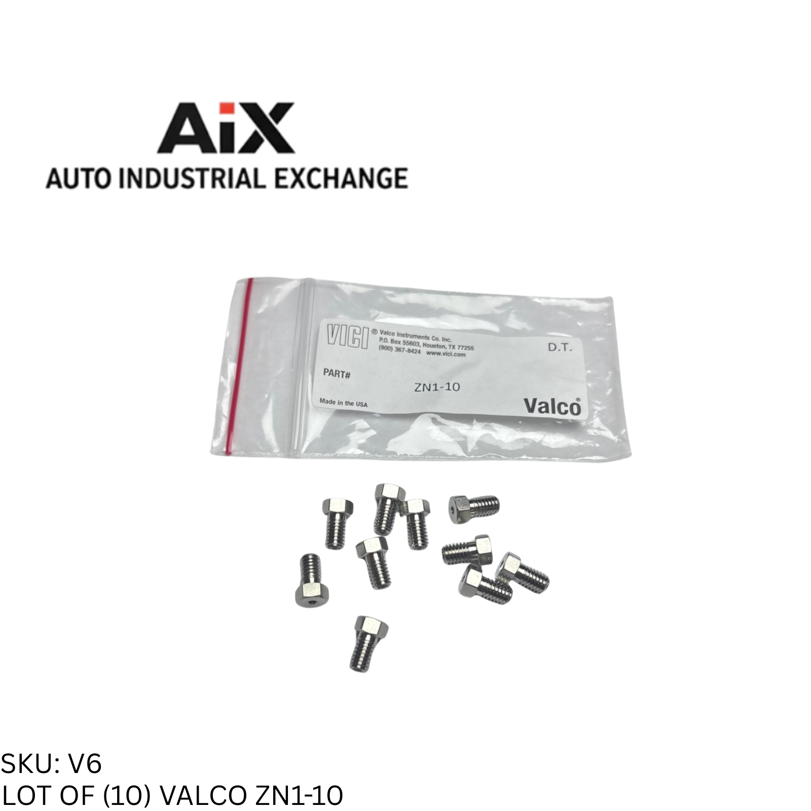 Lot of 10 Valco ZN1-10 OEM Genuine Replacement Industrial Part High Quality