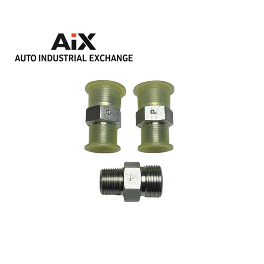 Lot of 3 Parker 8 FLO-S ORFS to NPT Male Pipe Adapter 1/2” x 3/8” Steel Seal-Lok