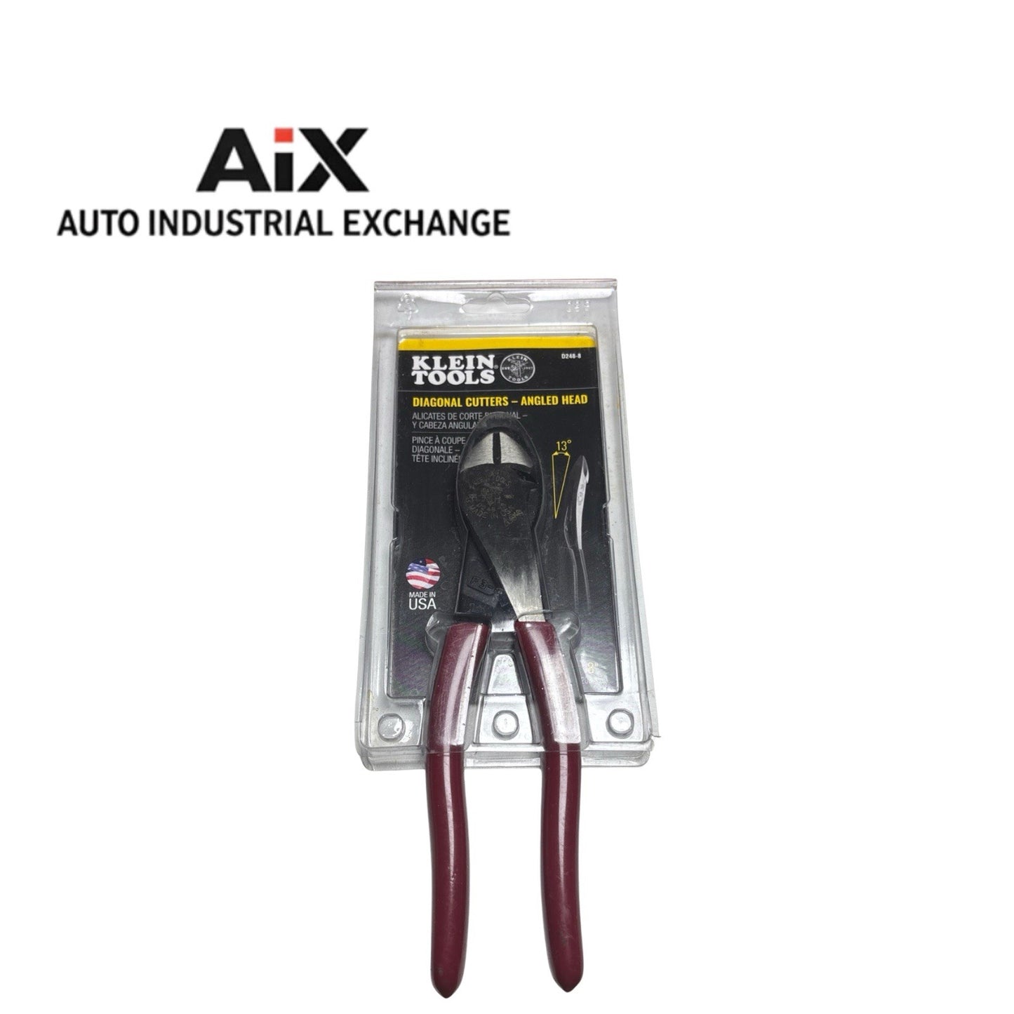 Klein Tools D248-8 Angled Head Diagonal Cutters 8” USA Made New Sealed