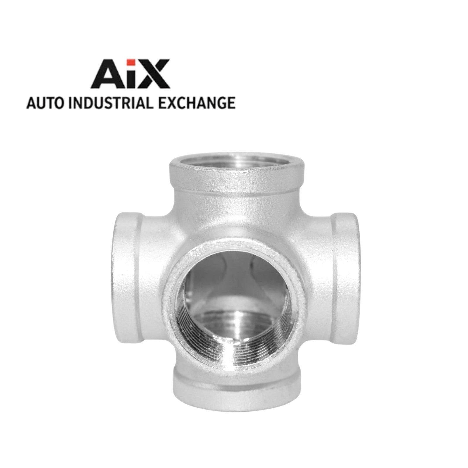 Beduan Stainless Steel 1" 5-Way Cross Female Pipe Fitting Tube Connector