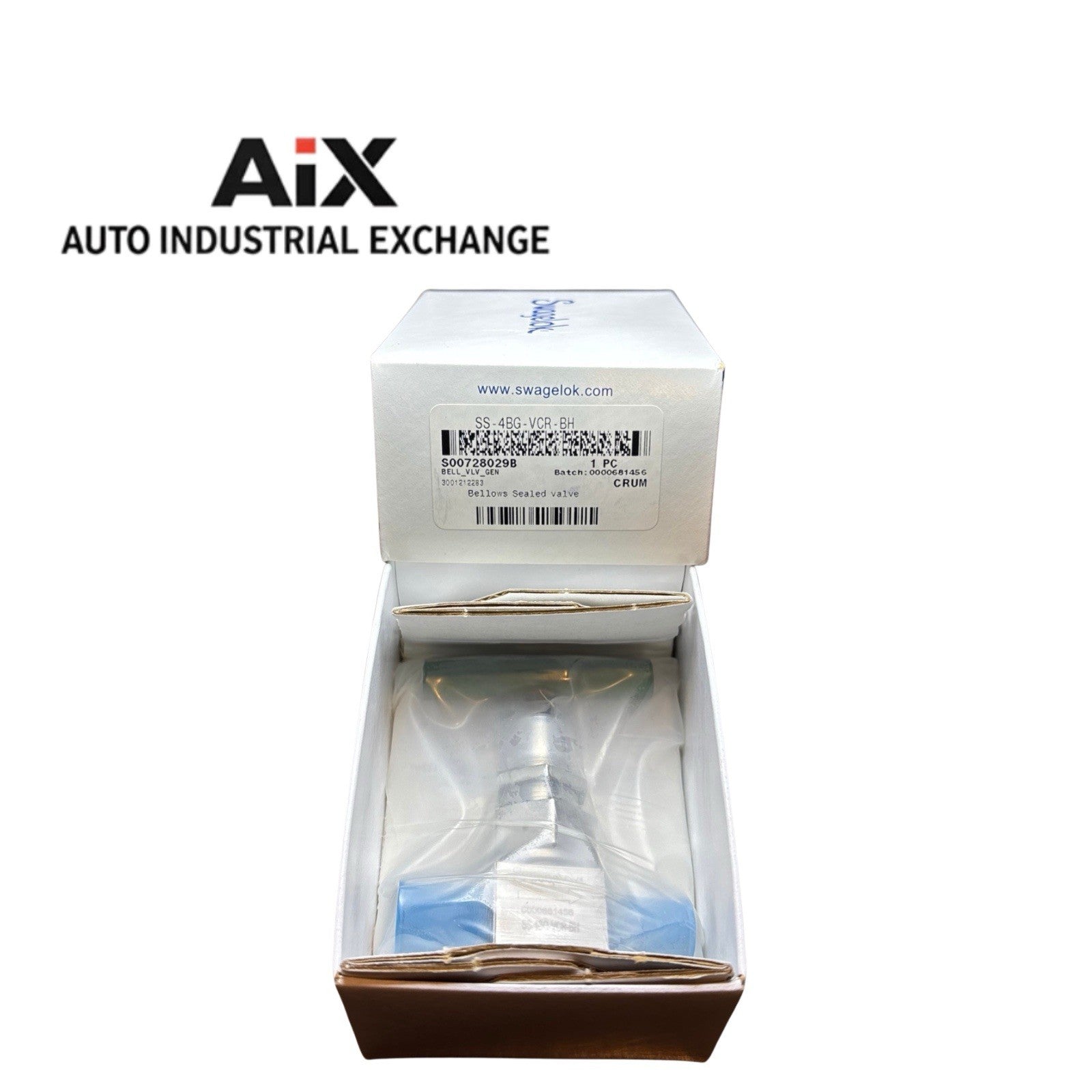 Swagelok SS-4BG-VCR-BH 1/4” Bellows Sealed Valve VCR Stainless Steel