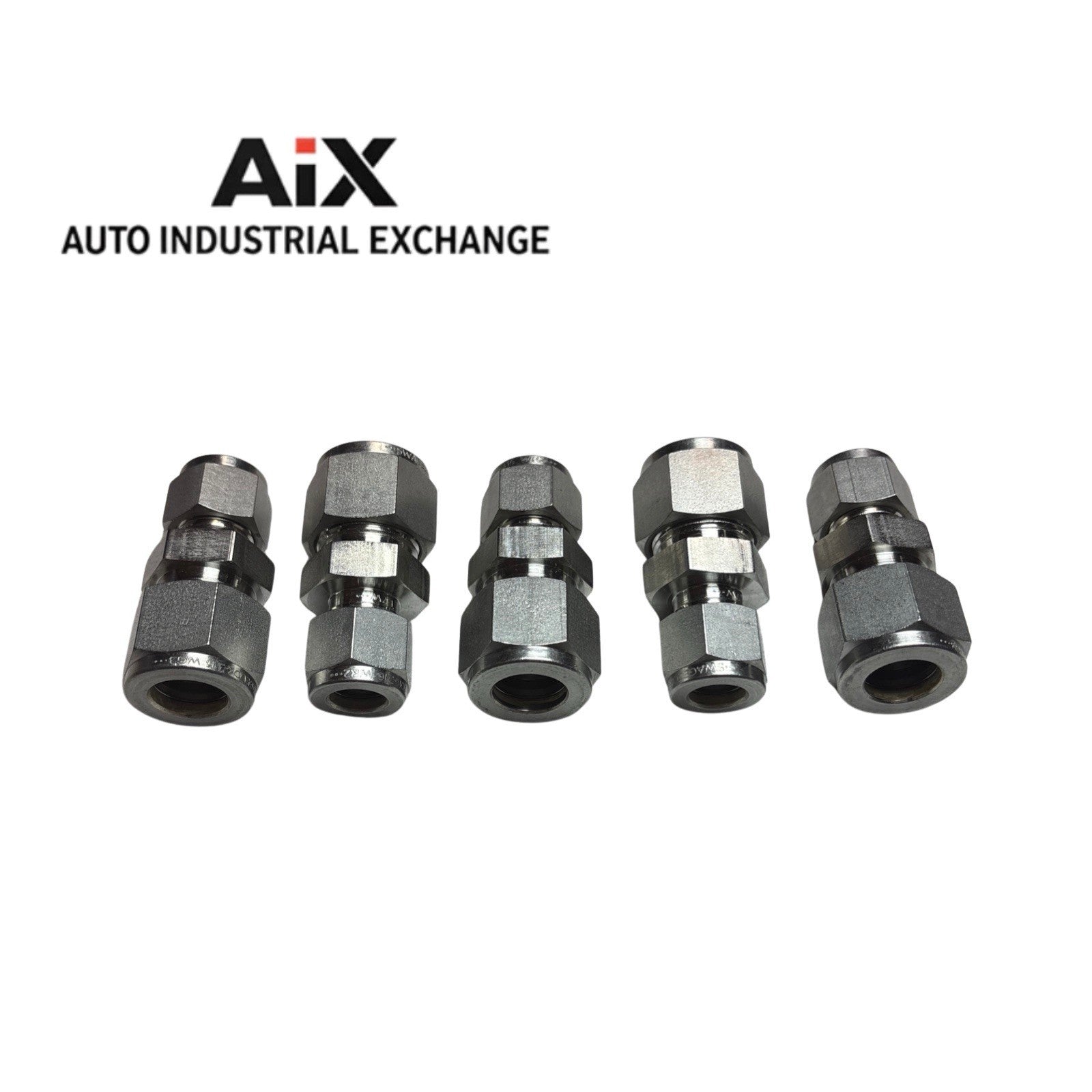 Lot of 5 Swagelok SS-810-6-6 Reducing Union 1/2” x 3/8” Tube Fitting Stainless