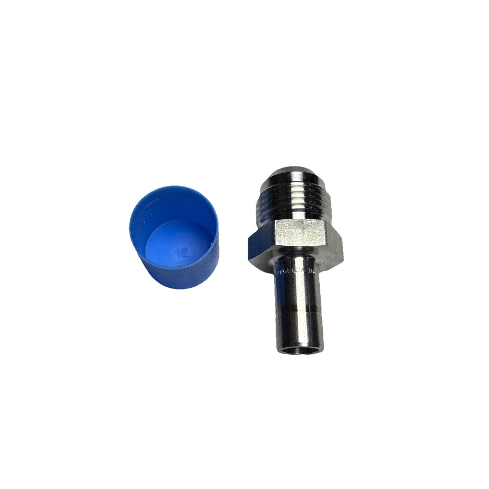 Swagelok Custom ½ Tube × -10 AN Male Adapter 37° Flare Stainless Fitting