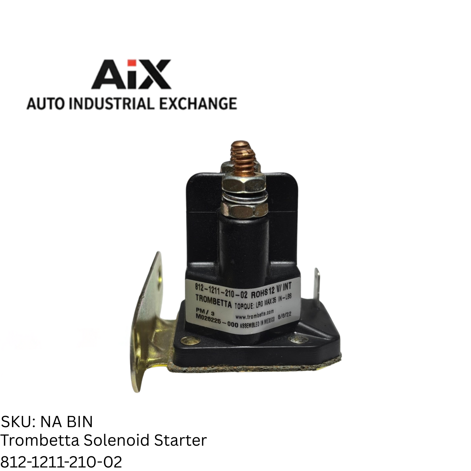 Trombetta 812-1211-210-02 Solenoid Starter 12V Rotary 7935 Replaces AYP Toro