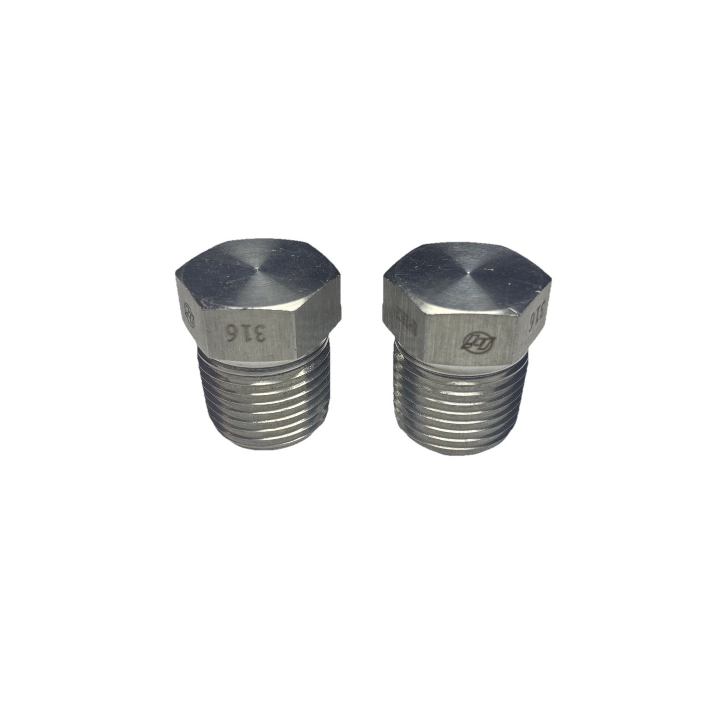 Lot of 2 Brennan 1/2” NPT Stainless Hex Head Plugs – Parker 1/2 HP-SS Equivalent