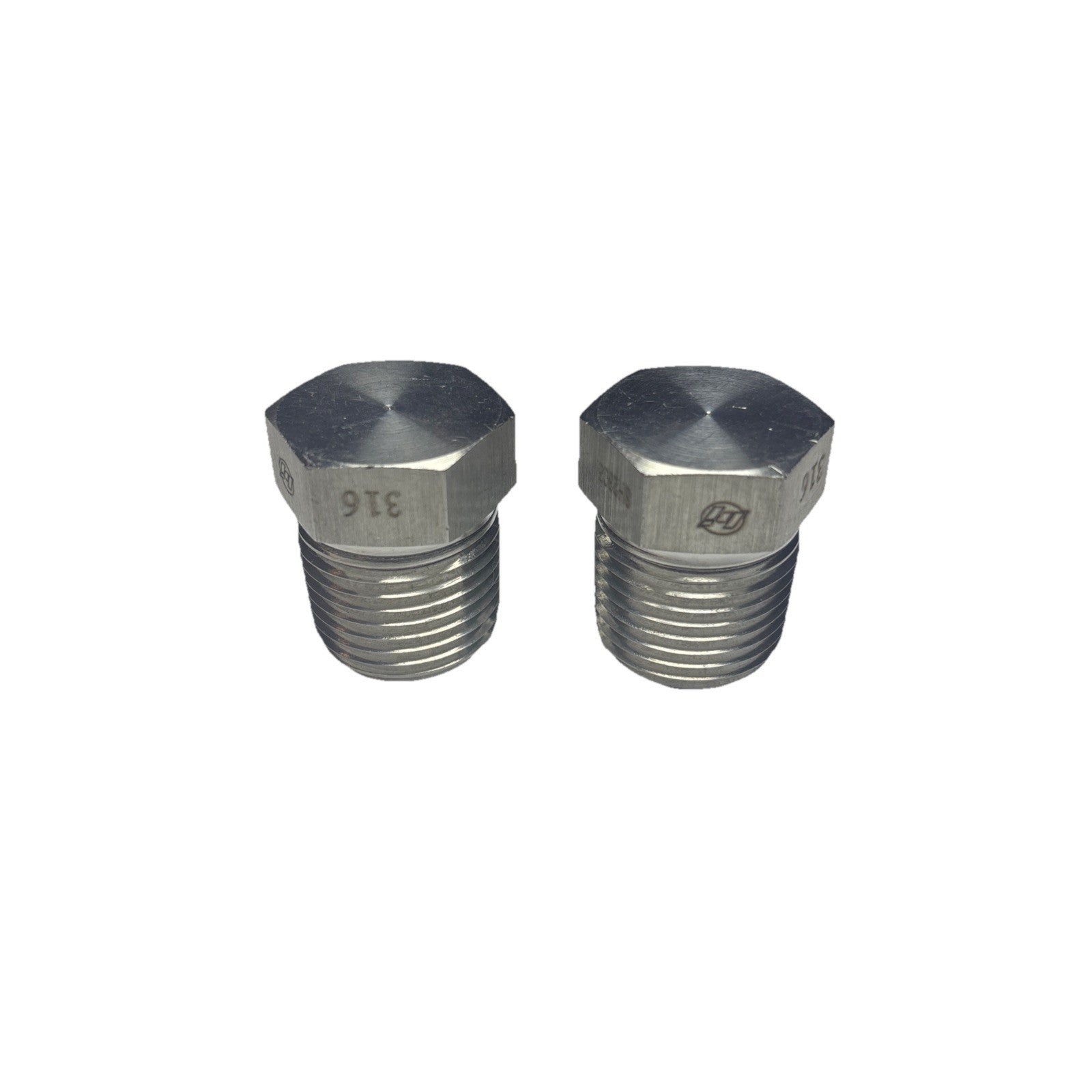 Lot of 2 Brennan 1/2” NPT Stainless Hex Head Plugs – Parker 1/2 HP-SS Equivalent