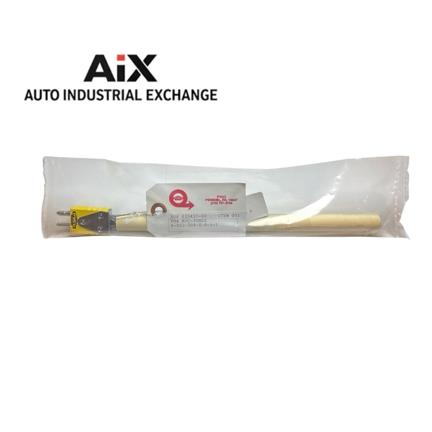 Pyco Type K Thermocouple Probe 6in x 1/8in SS Mini Plug K-062-304-S-8-A-1 NEW