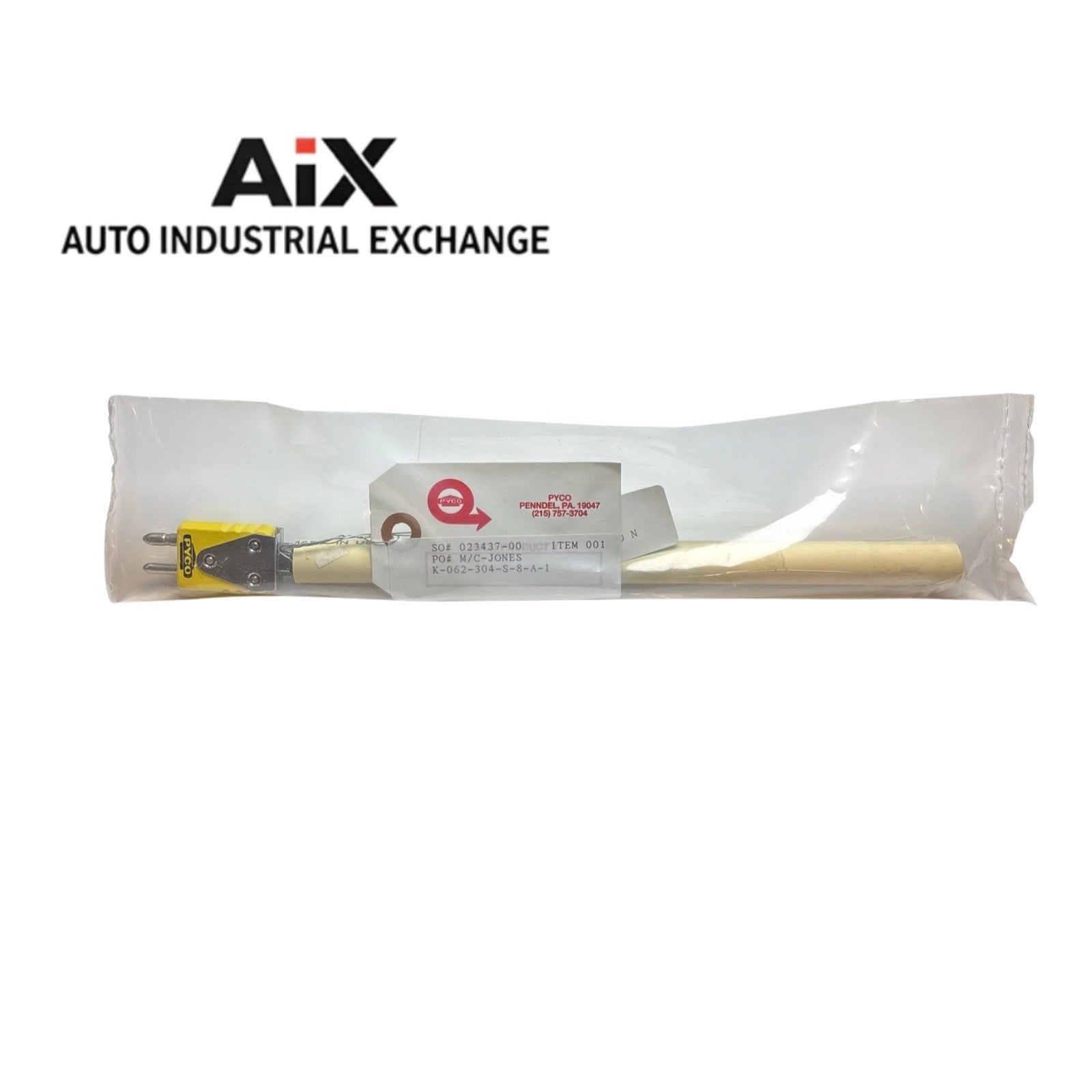 Pyco Type K Thermocouple Probe 6in x 1/8in SS Mini Plug K-062-304-S-8-A-1 NEW