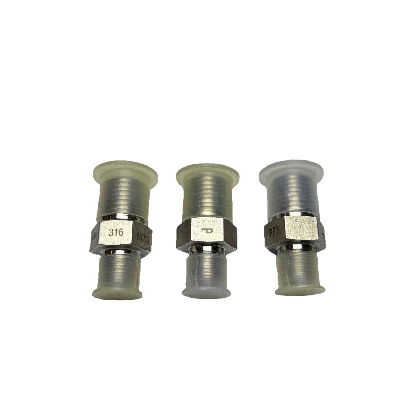 Lot of 3 Parker FF-SS 1/4 x 1/8 NPT Male Pipe Fittings Stainless Steel