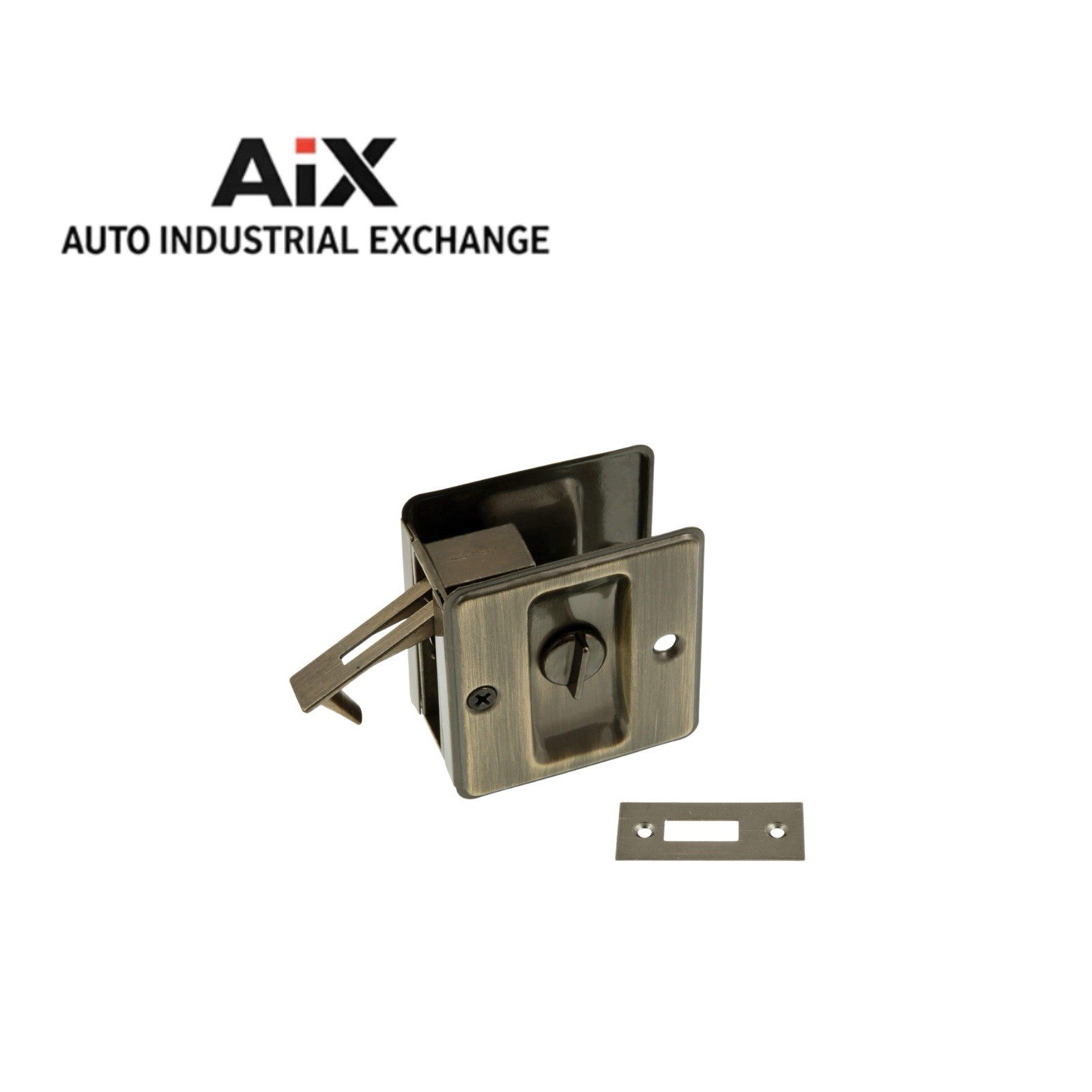 IDH by St. Simons 25411-005 Solid Brass Pocket Privacy Door Pull Antique Brass