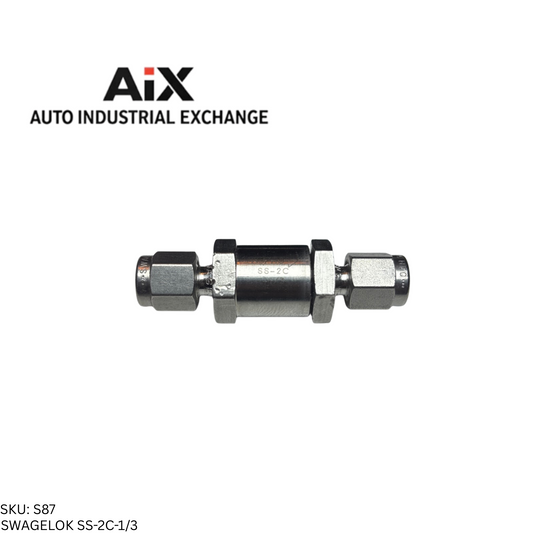 Swagelok SS-2C-1/3 Stainless Steel Poppet Check Valve 1/8 in. Tube 1/3 psig