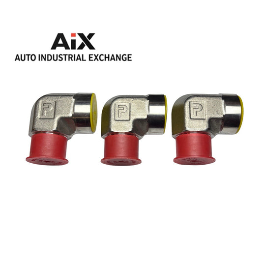 Lot of 3 Parker 3/4 x 1/2 CD-SS Elbow Adapter 90° NPTF Male x Female Stainless