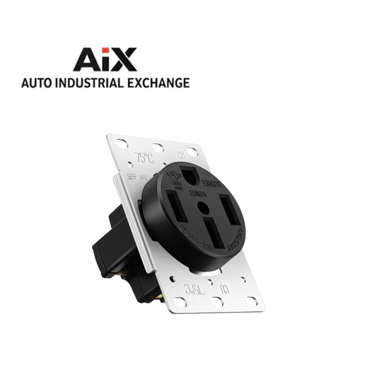 Industrial NEMA 14-50R Outlet 50 Amp 125/250V Heavy Duty 4 Wire UL Listed