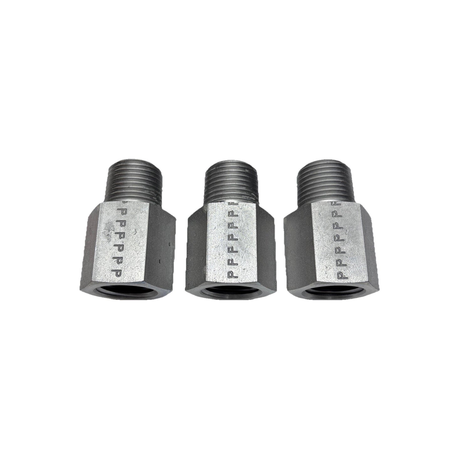 Lot of 3 Parker 1/2 FG-S Steel Pipe Adapter Fitting 1/2” NPT Male to Female NPT