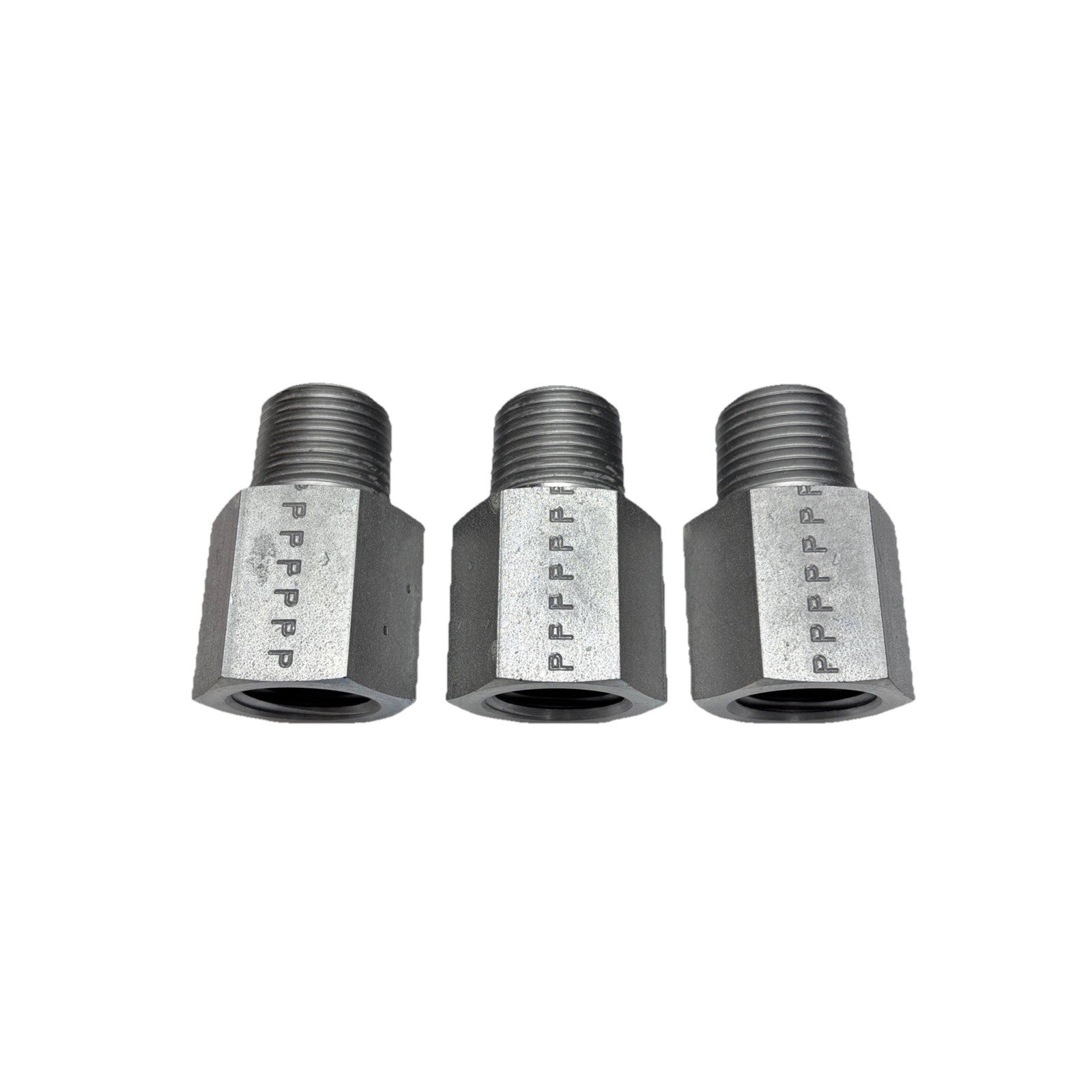 Lot of 3 Parker 1/2 FG-S Steel Pipe Adapter Fitting 1/2” NPT Male to Female NPT