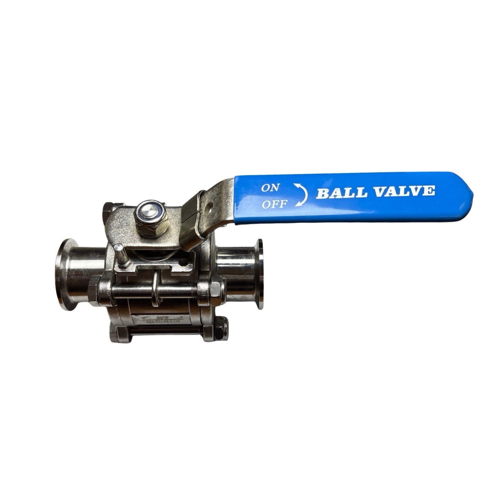 HFS 1.5” Tri Clamp Three Piece Sanitary Ball Valve SS304 PTFE Lined