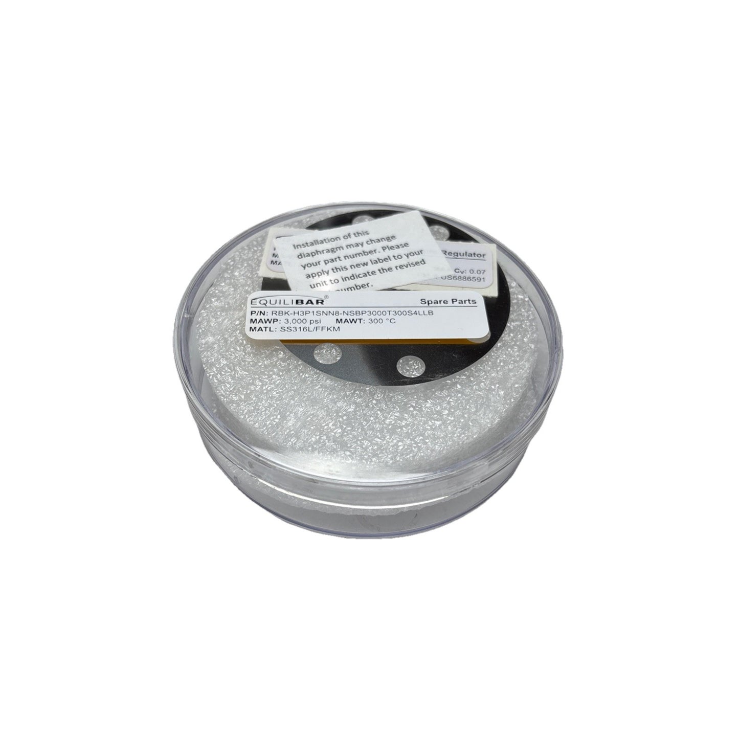 Equilibar RBK-H3P1SN Replacement Kit SS316L/FFKM w/ DuPont Kalrez O-Rings