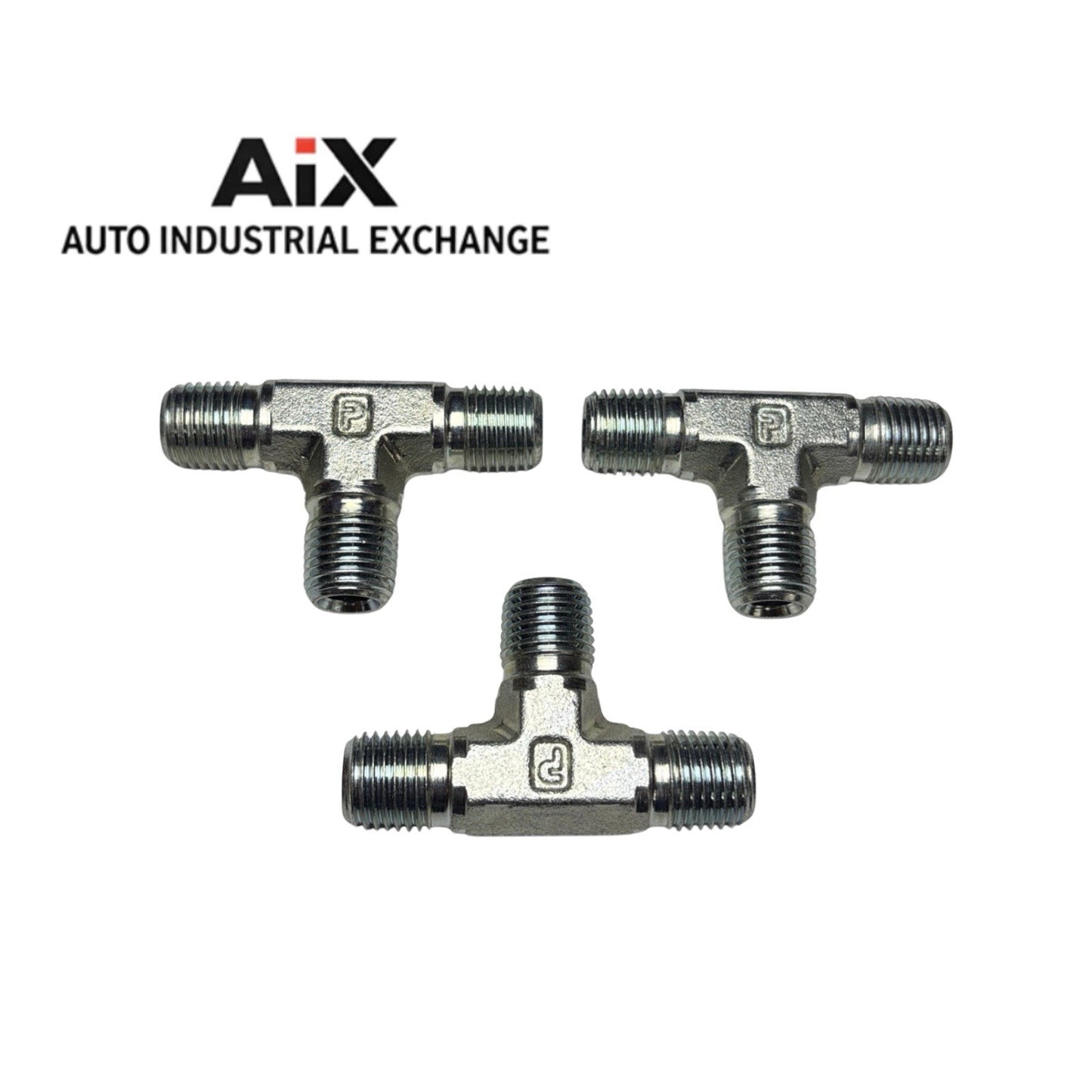 Parker 1/4 RRS-S Male Tee Pipe Fitting 1/4” NPT Steel Adapter