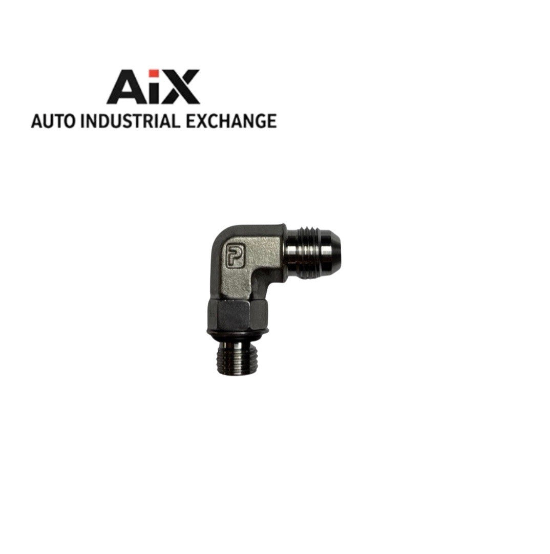 Lot of 3 Parker 6-4 C50X-SS 90° Elbow Adapter 3/8” JIC x 7/16”-20 ORB SS