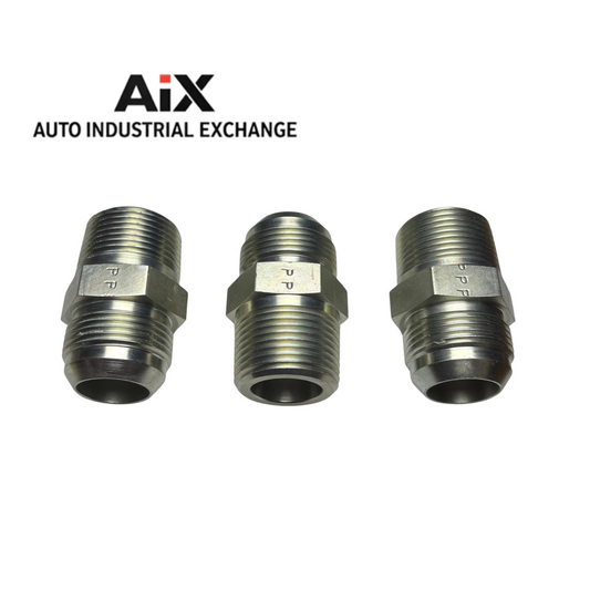 Lot of 3 Parker 16FTX-S 4500 PSI Steel Straight 37° Flare x Male NPT Fittings