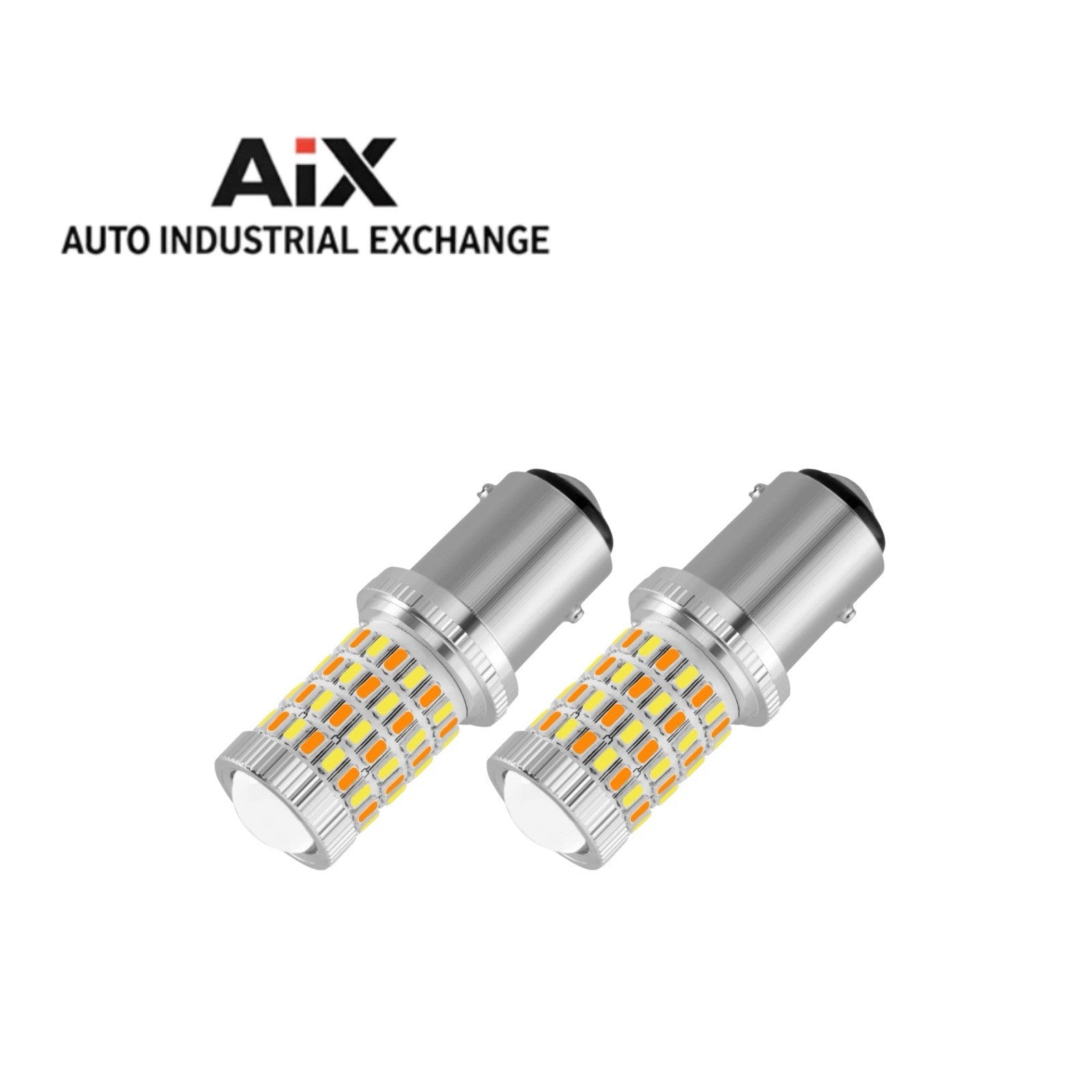 AUXLIGHT 1157 2057 2357 7528 Switchback LED Bulbs White/Amber Pack of 2