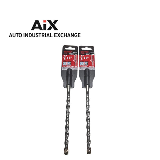 Lot of 2 Milwaukee 48-20-7425 SDS Plus 3/8” x 8” Rotary Hammer Drill Bits New