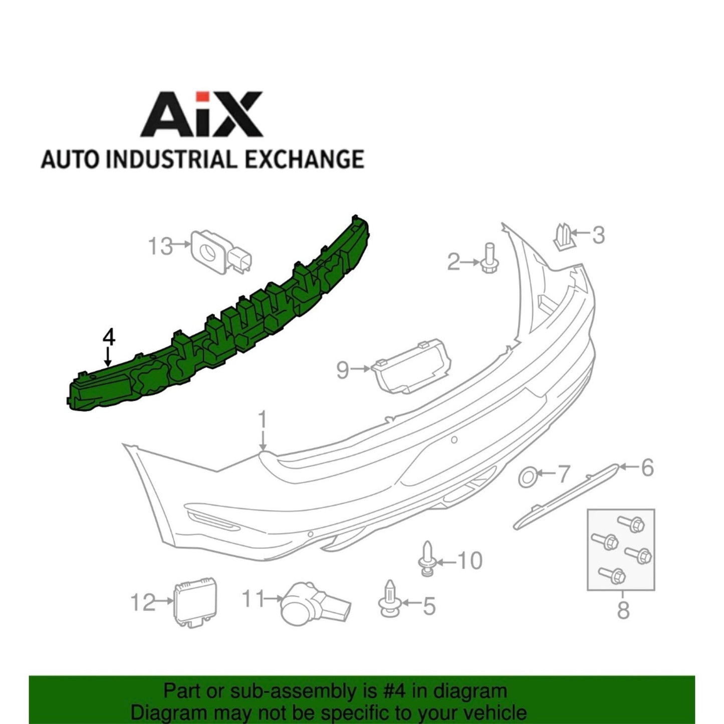Genuine Ford Front Bumper Absorber FR3Z-17E855-B Impact Bar Support