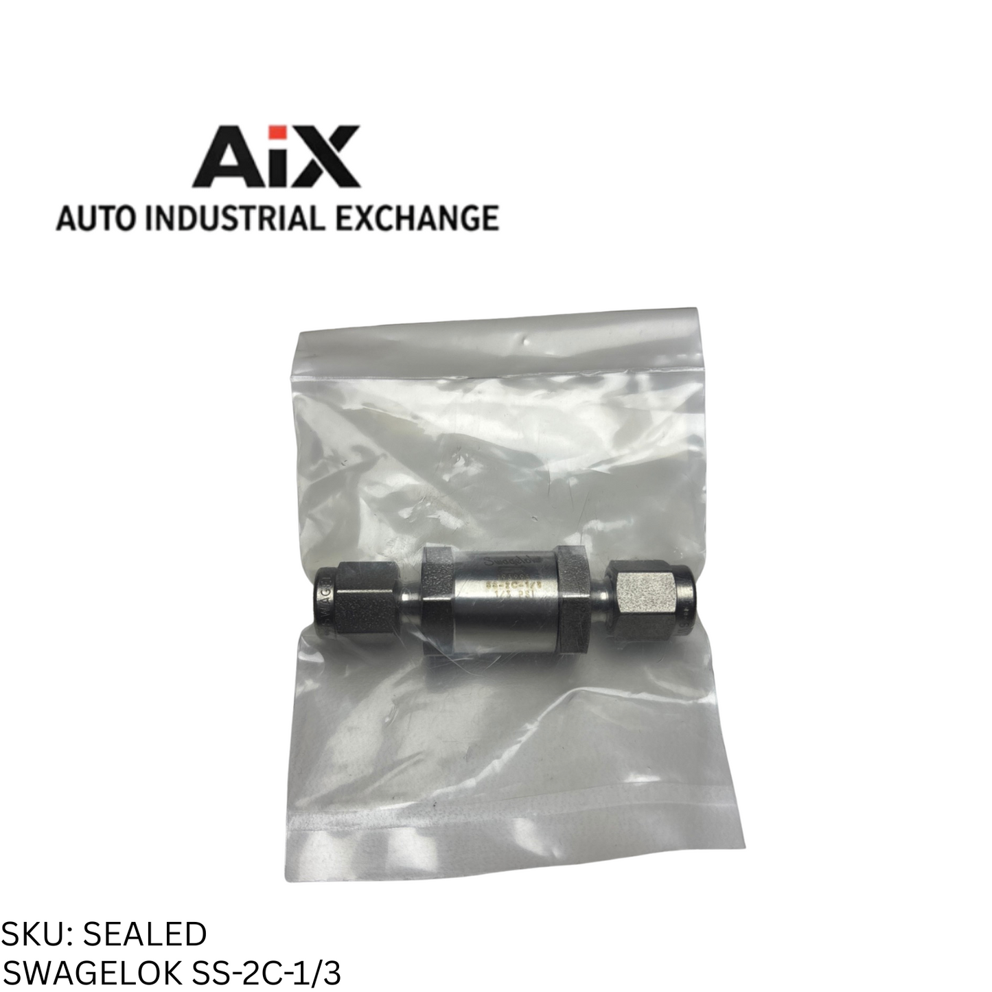 Swagelok SS-2C-1/3 Stainless Steel Poppet Type Check Valve 1/2 Tube 1/3 psig