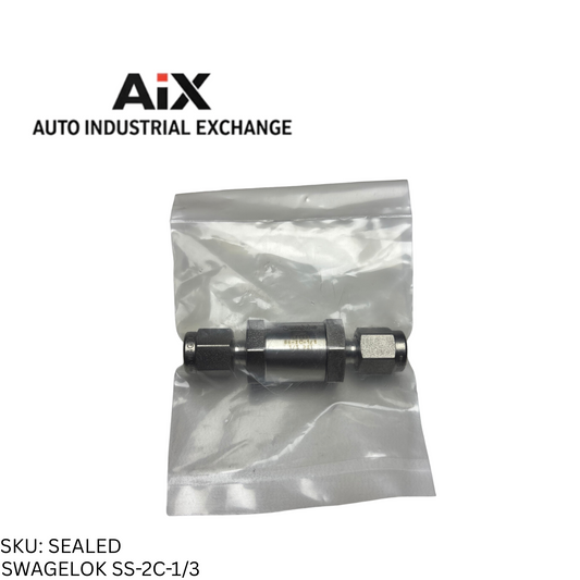 Swagelok SS-2C-1/3 Stainless Steel Poppet Type Check Valve 1/2 Tube 1/3 psig