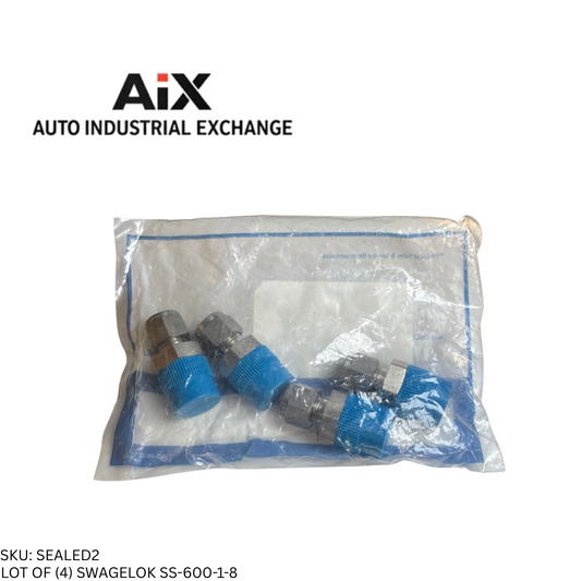 Lot of 4 Swagelok SS-600-1-8 Stainless Steel Tube Fitting Male 3/8 x 1/2 NPT