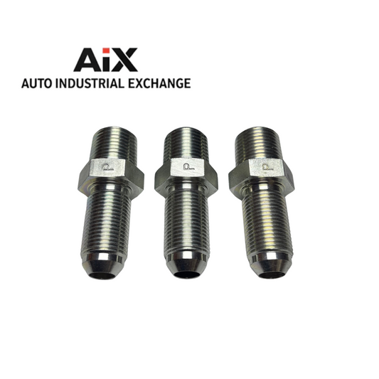 Lot of 3 Parker 8-8 WFTX-WLN-S 6000 PSI Steel Bulkhead Flare x NPT Fittings