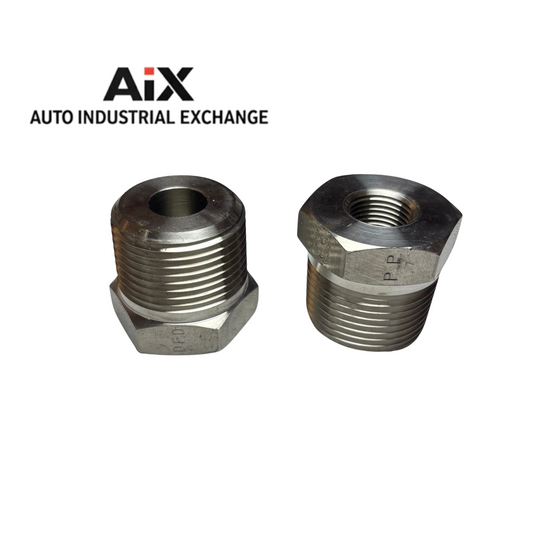 Lot of 2 Parker 1 X 3/8 PTR-SS Pipe Reducer Male to Female NPT 5400 PSI