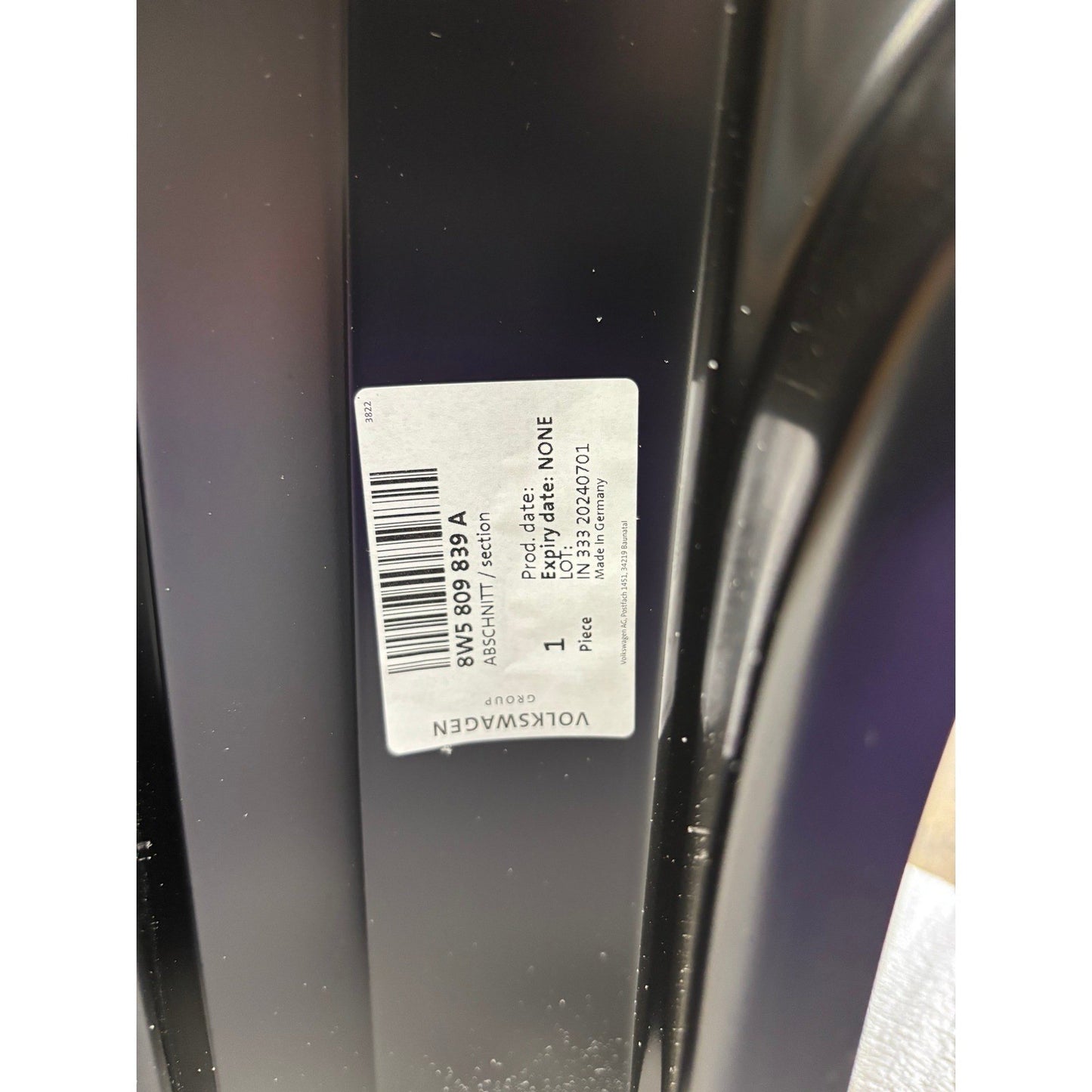 Audi 8W5-809-839-A Left Aperture Panel 2017–2025 A4 S4 Quattro – New