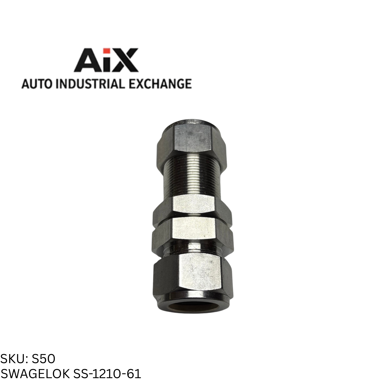 Swagelok SS-1210-61 Stainless Steel Tube Fitting Bulkhead Union 3/4 in. Tube OD