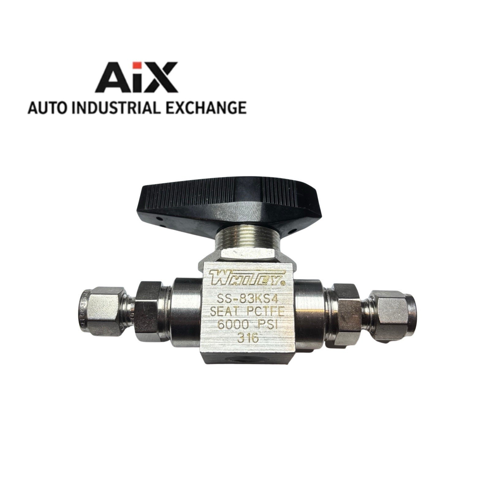 Whitey SS-83KS4 6000 PSI PCTFE Seat High Pressure Ball Valve 1/4” Tube 316
