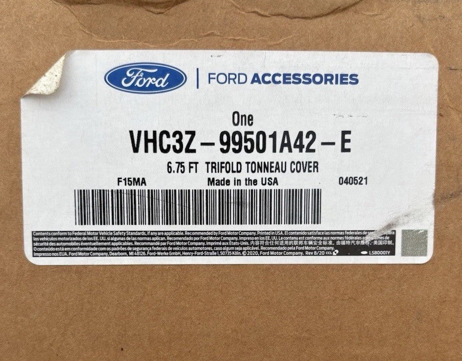 Ford VHC3Z-99501A42-E Hard Folding Tonneau Cover 6.75ft Bed OEM New