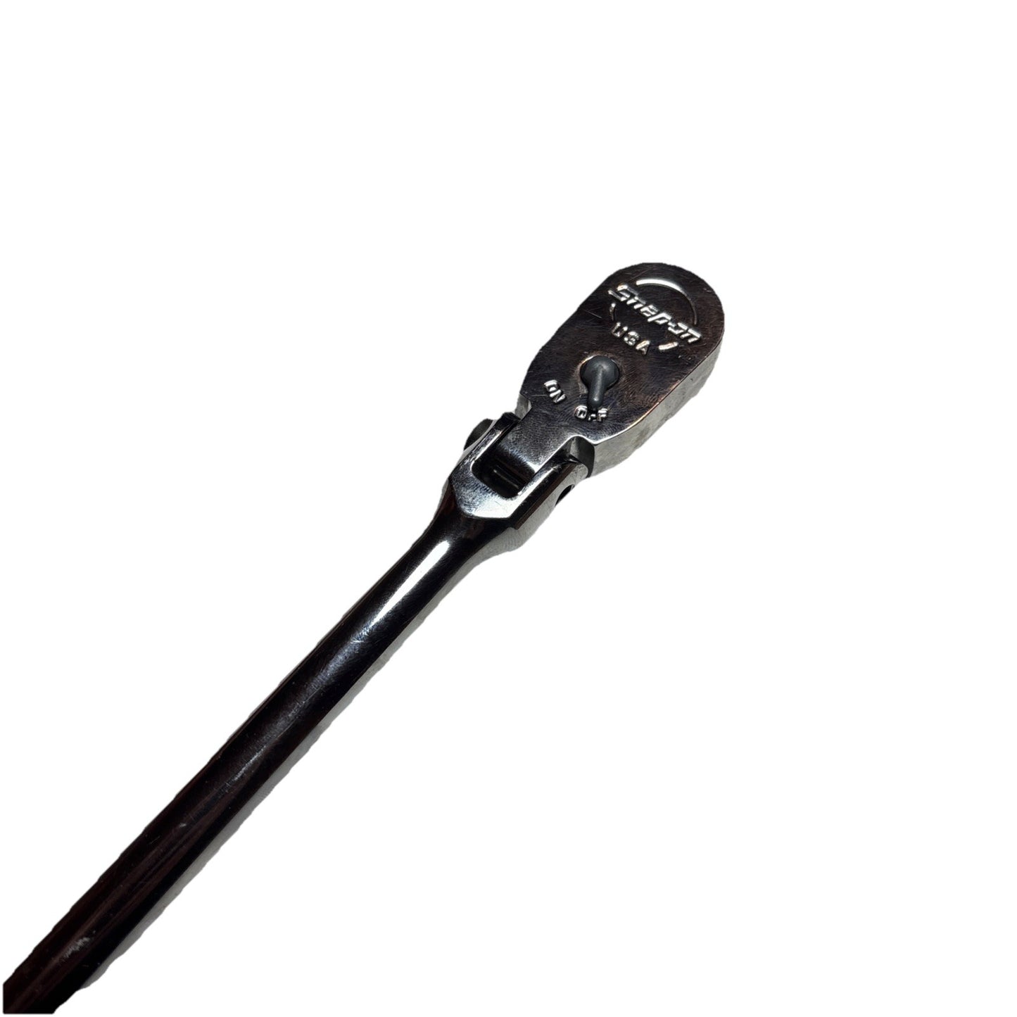 Snap-On FHLF80A 3/8” Drive Soft Grip Long Handle Flex-Head Ratchet – Used