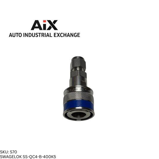 Swagelok SS-QC4-B-400K5 Stainless Steel Quick Connect 1/4" Tube Blue Key
