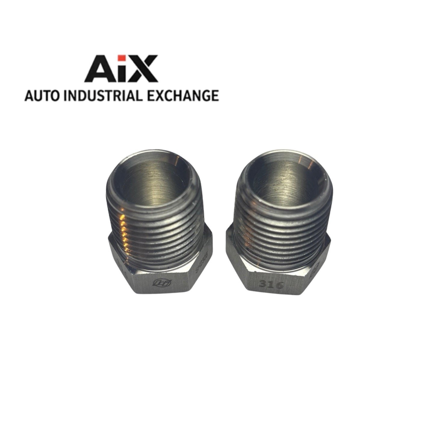 Lot of 2 Brennan 1/2” NPT Stainless Hex Head Plugs – Parker 1/2 HP-SS Equivalent