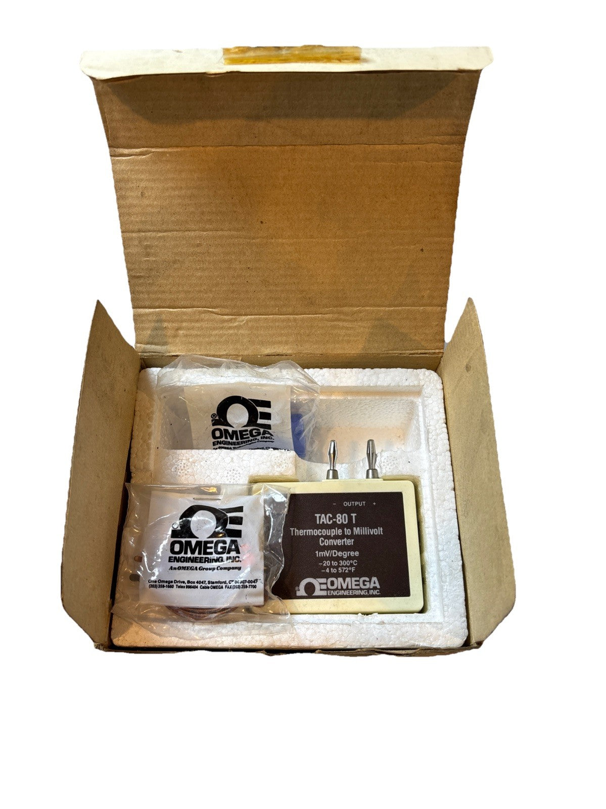 Omega TAC80B-T Thermocouple Converter Type T 1mV/°C Output -20°C to 300°C
