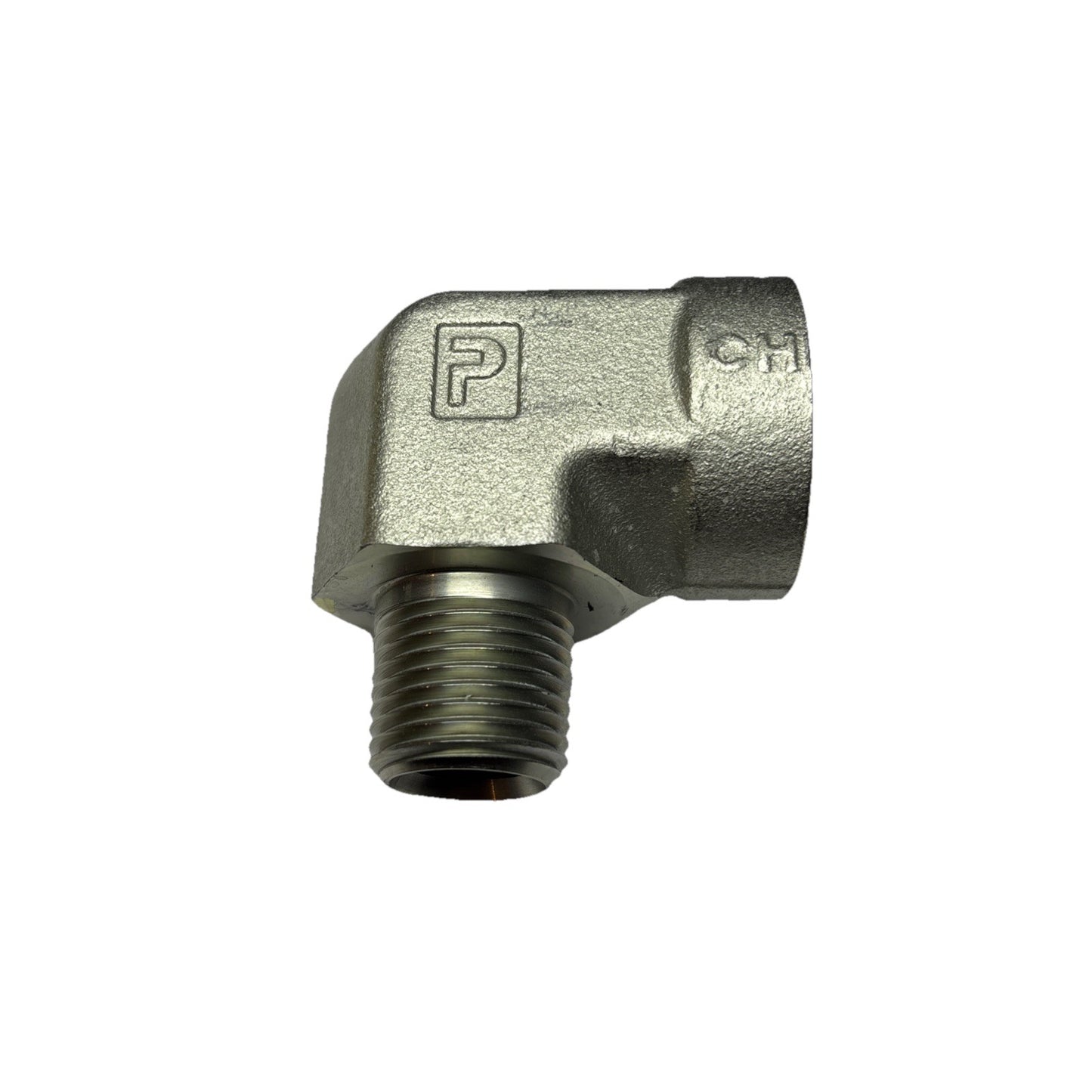 Lot of 2 Parker 3/4 x 1/2 CD-S 90° Elbow NPT Pipe Adapters Steel Fittings