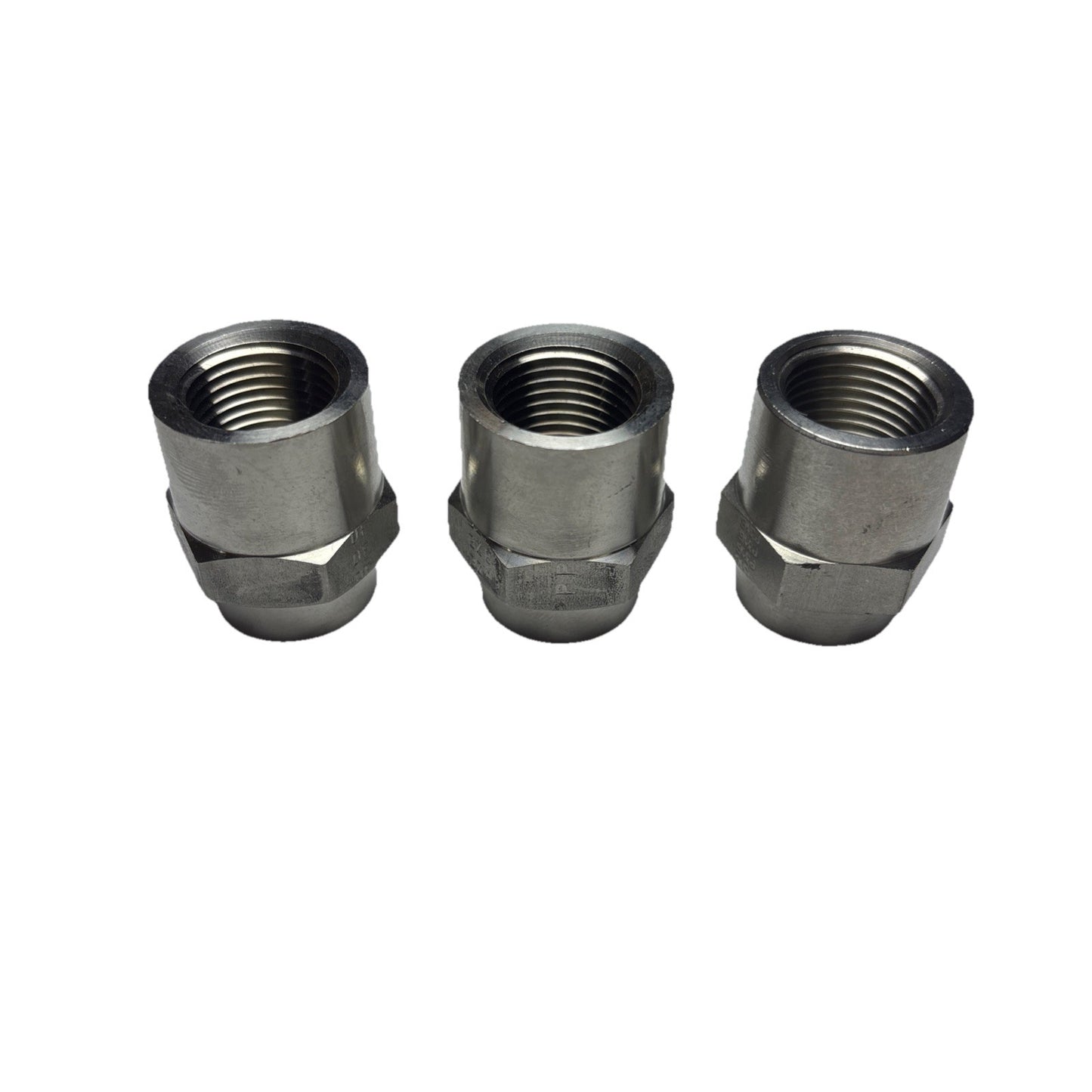 Lot of 3 Parker 3/8 x 1/4 GG-SS NPT Female Coupling Stainless Steel Adapters