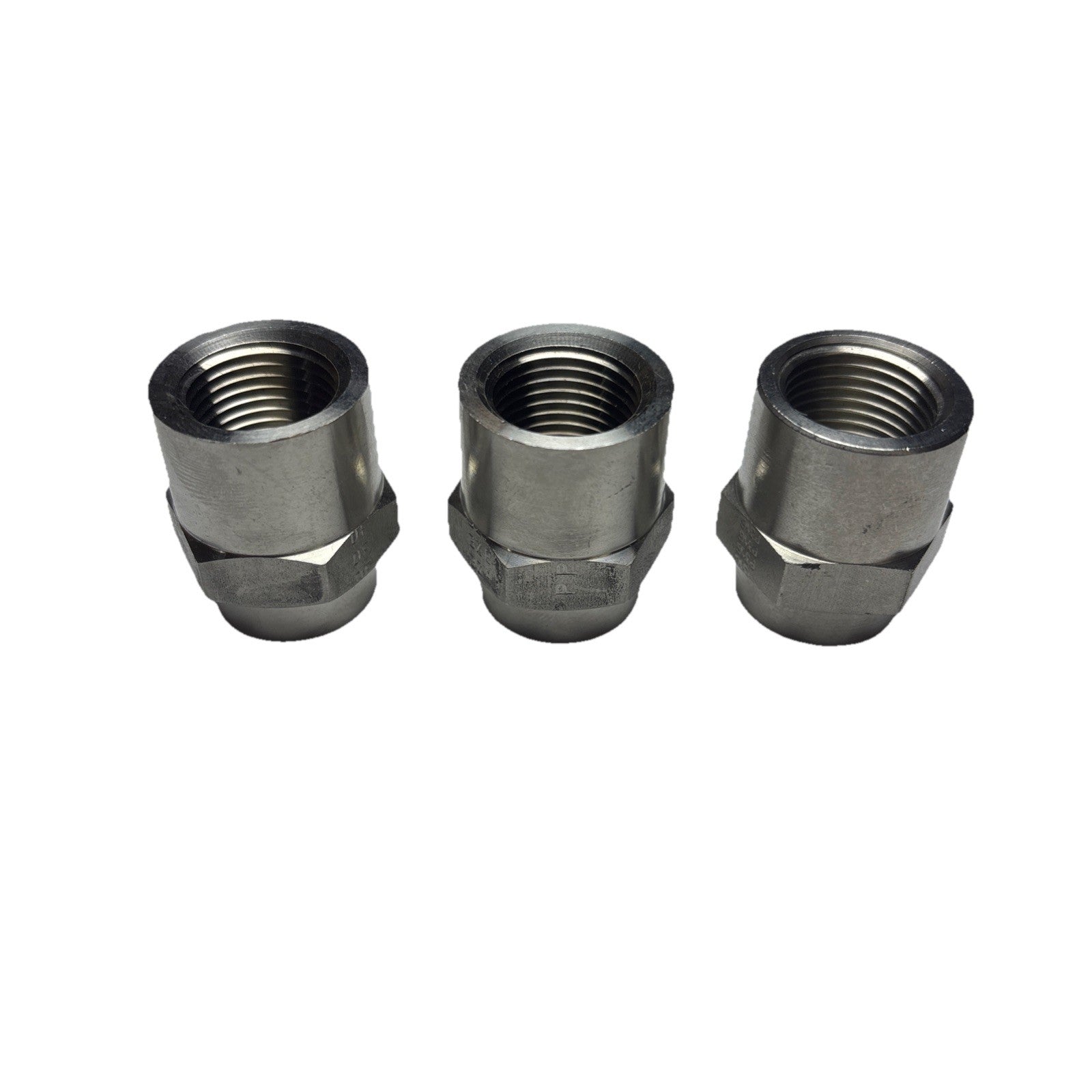 Lot of 3 Parker 3/8 x 1/4 GG-SS NPT Female Coupling Stainless Steel Adapters