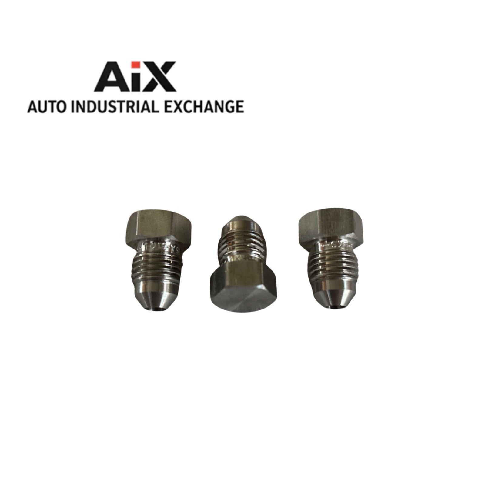 Lot of 3 SSP J2P-B 1/8 Flare Plug SAE 37° 316 Stainless Steel JIC Cap Fittings