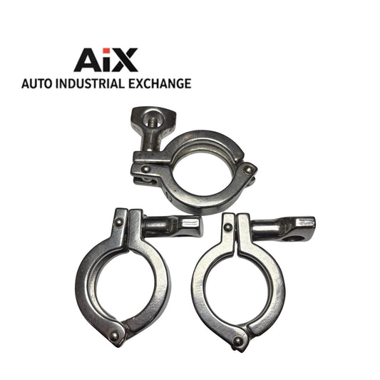 Lot of 3 Dixon 13MHHM Single Pin Heavy Duty Sanitary Clamps 304 Stainless Steel